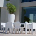 JUT Vondom rectangular de la Mesa 180 mesa blanco