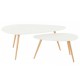 Tables Basses Gigognes Chêne et Laqué Blanc 116 KosyForm