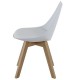 Lot de 2 Chaises Blanches et Piétement Chêne KosyForm