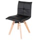 Lot de 2 Chaises Similicuir Noir KosyForm