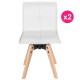 Lot de 2 Chaises Similicuir Blanc KosyForm