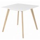 Table Repas Chêne et Laqué Blanc 80x80 Scany KosyForm