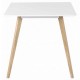 Table Repas Chêne et Laqué Blanc 80x80 Scany KosyForm