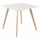 Table Repas Chêne et Laqué Blanc 80x80 Scany KosyForm