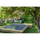 Piscine Urbaine Procopi en bois 420 x 350 x H 133 Couverture Automatique Coffre Fitration et Chauffage