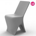 Conjunto de 2 cadeiras Vondom design Sloo Grisr