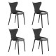 Lot de 4 Chaises Love Vondom Manta noir