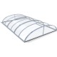 Abri de Piscine en Aluminium anthracite et Polycarbonate 390 x 642 x 75