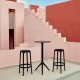 Lot de 4 tabourets de Bar Brooklyn Vondom hauteur d'assise 76 noir