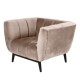 Beige fluwelen fauteuil Marao KosyForm