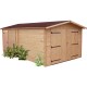 Garage in legno massello Habrita 21m2 con assi 28mm