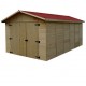 Garage en bois massif Habrita 15,60m2 en panneau de 16mm