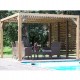 Pérgola Bioclimática Orientable Cuchillas 11 m2 y Disyuntor de Vista Lateral 3 m