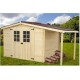 Garden shed Wood Habrita 5,06 m2 with awning 2.69 m2