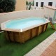 Piscine Bois Ubbink Océa 355x550 H120cm Liner Bleu