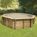 Piscina Madera Ubbink Océa 510 H120cm Liner Arena Beige