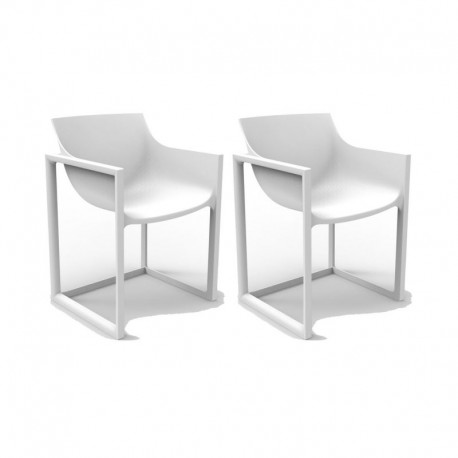 Lot de 2 Fauteuils Wall Street Vondom Blanc