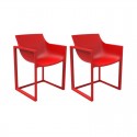 Set mit 2 Wall Street Sesseln Vondom Red