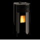 Round Pellet Stove Ferlux Helen 8kW Magic Black Glass