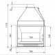 Ferlux wood stove with Forno 60 oven in 16kW steel with glass