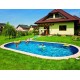 Oval Pool Ibiza Azuro 11x5 H150 with Sand Filter