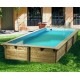 Piscina Madera Sunwater 550x300 H140cm Blue Liner Ubbink