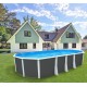 Piscina fuori terra TOI Ibiza Oval 915x457x132 con kit completo Antracite