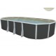 Piscine hors sol TOI Ibiza Ovale 915x457x132 avec kit complet Anthracite