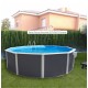 Piscina elevada TOI Canarias redonda 460xH120 con kit completo Antracita