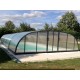 Pool Enclosure Cintrè Telescopic Shelter Malta ready to install for pool 900 x 450