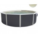 Oberirdischer Pool TOI Magnum rund 460x132 Kompakt Anthrazit