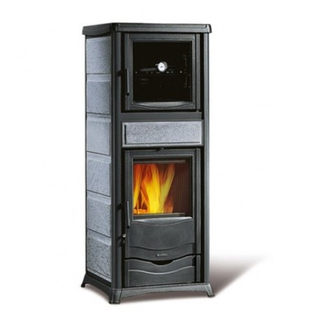 Stufa a legna con forno Nordica Extraflame Rossella più 9.1kW Liberty bordeaux