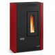 Stufa a pellet La Nordica Extraflame Luisella 5kW stretta ventilata Bordeaux