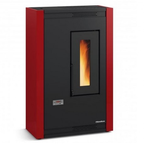 Pellet stove La Nordica Extraflame Luisella 5kW narrow ventilated Bordeaux