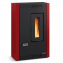 Stufa a pellet La Nordica Extraflame Luisella 5kW stretta ventilata Bordeaux