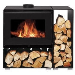 Holzofen-Wärmetauscher NovaStove Tamar 10kW mit Scheitholzsortiment