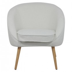 Sillón Fira efecto hebilla base cru Árbol de caucho macizo VeryForma