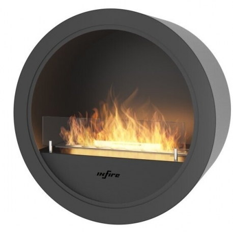 Chimenea de bioetanol Incyrcle Infire con vidrio 2 kW Negro