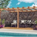 Anlehnpergola aus rohem Holz Palma 3x3m 9m2