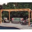 Freistehende Pergola aus Rohholz Alicante 600x300cm 18m2