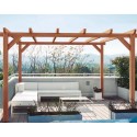 Pergola autoportée en bois Sitges 400x300cm 12m2