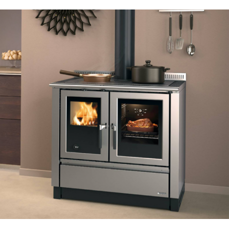 Cuisinière à bois La Nordica Venezia Inox 8kW