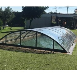 Copertura bassa per piscina Lanzarote Copertura rimovibile 13x5,7m