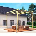 Pergola autoportée en bois massif Madrid 3x3m 9m2