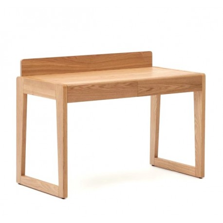 Table de Bureau bois de frêne et rotin 120x60 Andu VeryForma