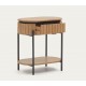 Table de Chevet avec tiroir bois manguier ovale 55 Cali VeryForma