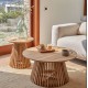 Tavolino d'appoggio in legno di teak naturale Jet 50 cm VeryForma