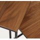 Set of 2 Ana VeryForma Walnut and Metal Nesting Tables