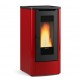 La Nordica Extraflame Dahiana VFS 10 kW Stufa a Pellet Ventilata Rosso Borgogna