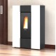 Fogão a Pellets Estreito La Nordica Extraflame Marilena Plus AD 8kW Preto